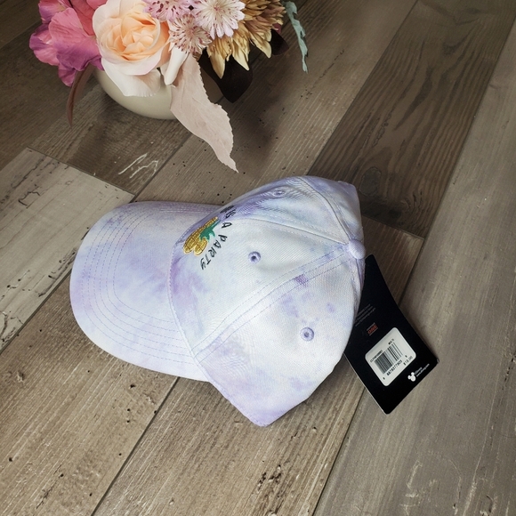 NWT Disney Mickey Mouse Pineapple Tie-Dye Dad Cap (One Size) Unisex Purple - Picture 11 of 12